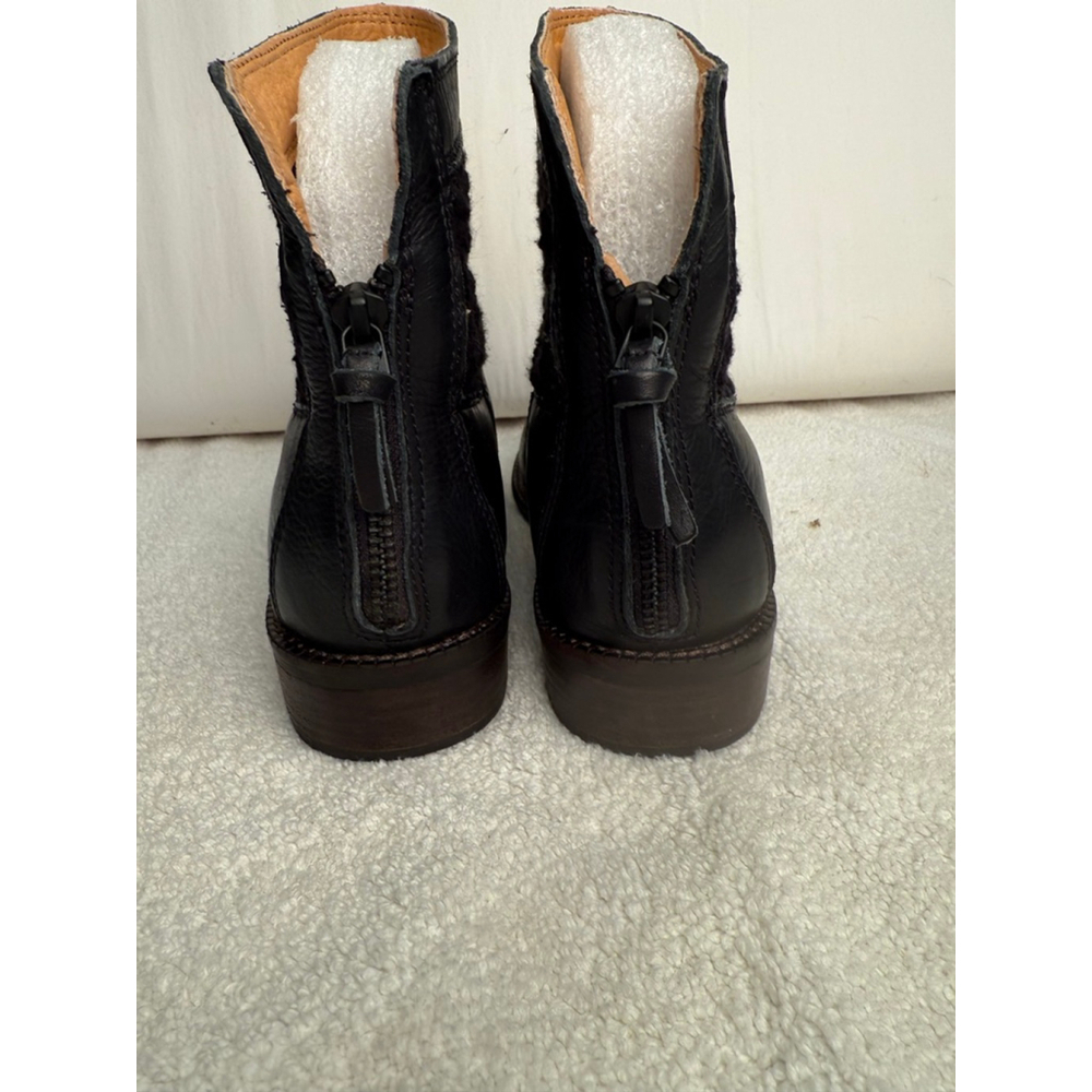 Women's Latigo Black Leather Crochet Ankle Boots Booties Size 8.5 - Picture 6 of 8